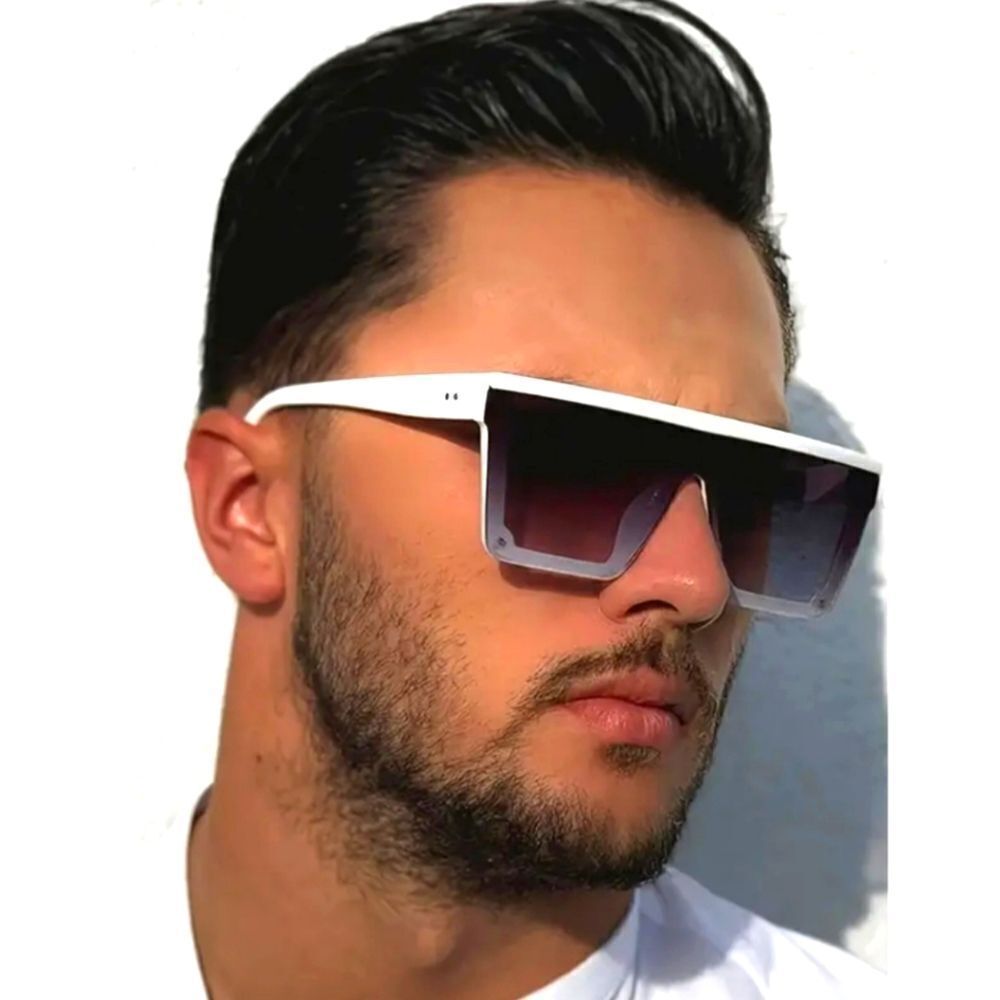 Retro Black And White Punk Sunglasses